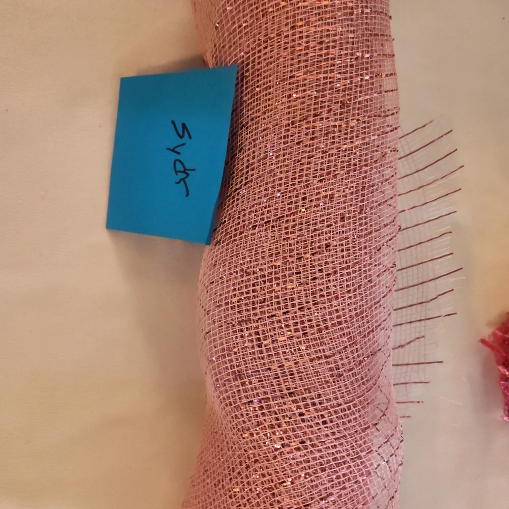 12.5+ Yards PINK Fabric Bundle Solids Stripes Textures Embellished Sewing Crafts - Picture 14 of 16